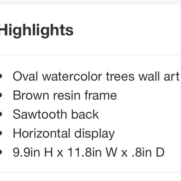 Hearth & Hand Brown Framed Watercolor Evergreen Wall Art - Picture 4 of 9